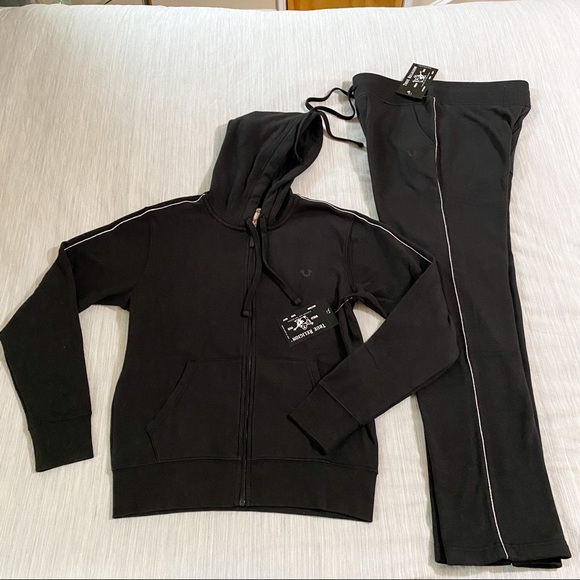 True Religion Shirts True Religion Metallic Stripe Sweatsuit Poshmark